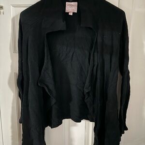 Black lightweight cardigan with ruffles #cardigan #lace #deals #fall #halloween